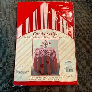 CANDY Cane Topper and Red Base Linen